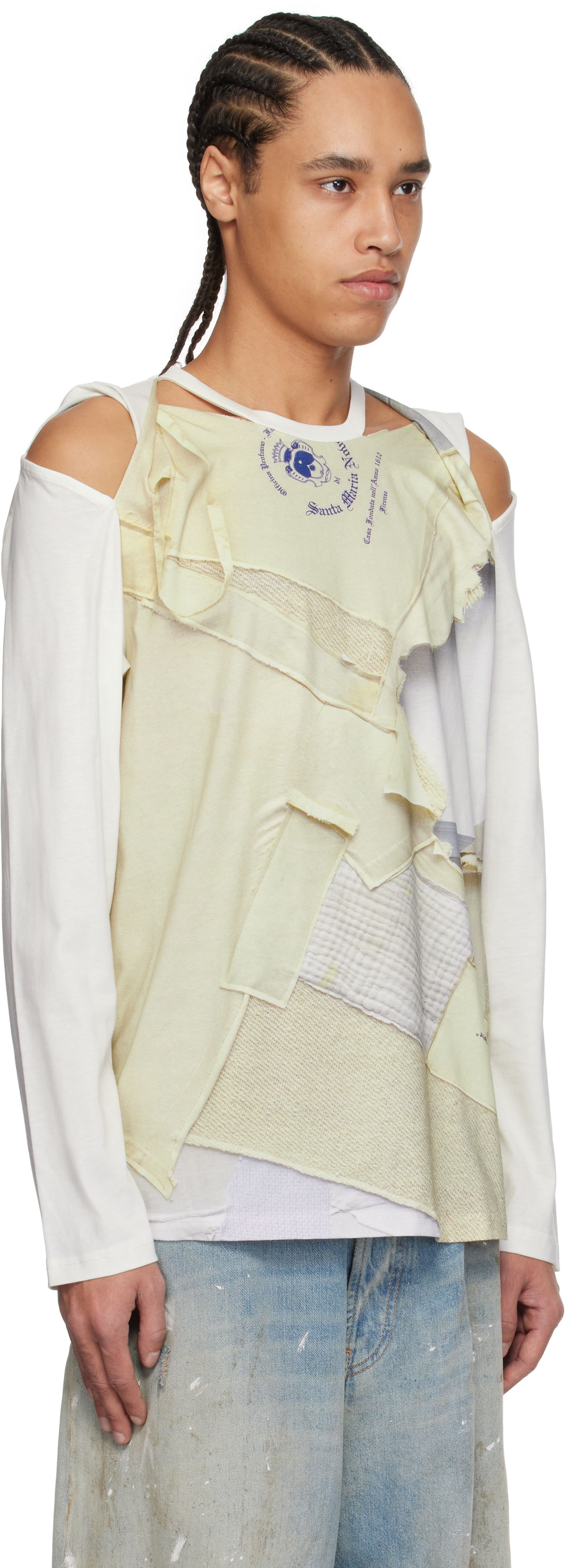 T-shirt Perks And Mini Perks and Mini Martine Syms Edition Slash Long Sleeve T-Shirt Hvid | 4582, 1
