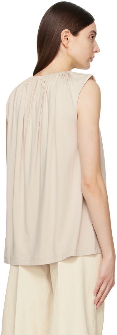 Tanktop TOTEME TOTEME Women's Crewneck Tank Top Beige | 242-WRT1716-FB0163, 2