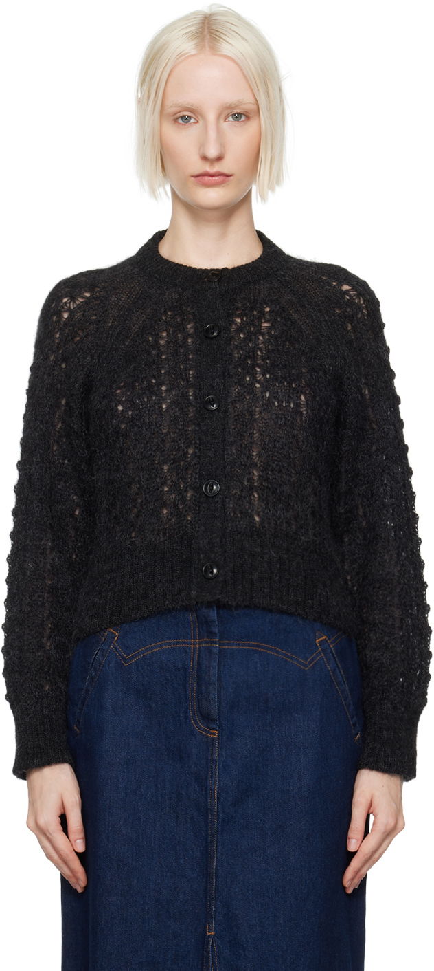 Sweater YMC YMC Foxtail Knit Cardigan Sort | Q8XAL
