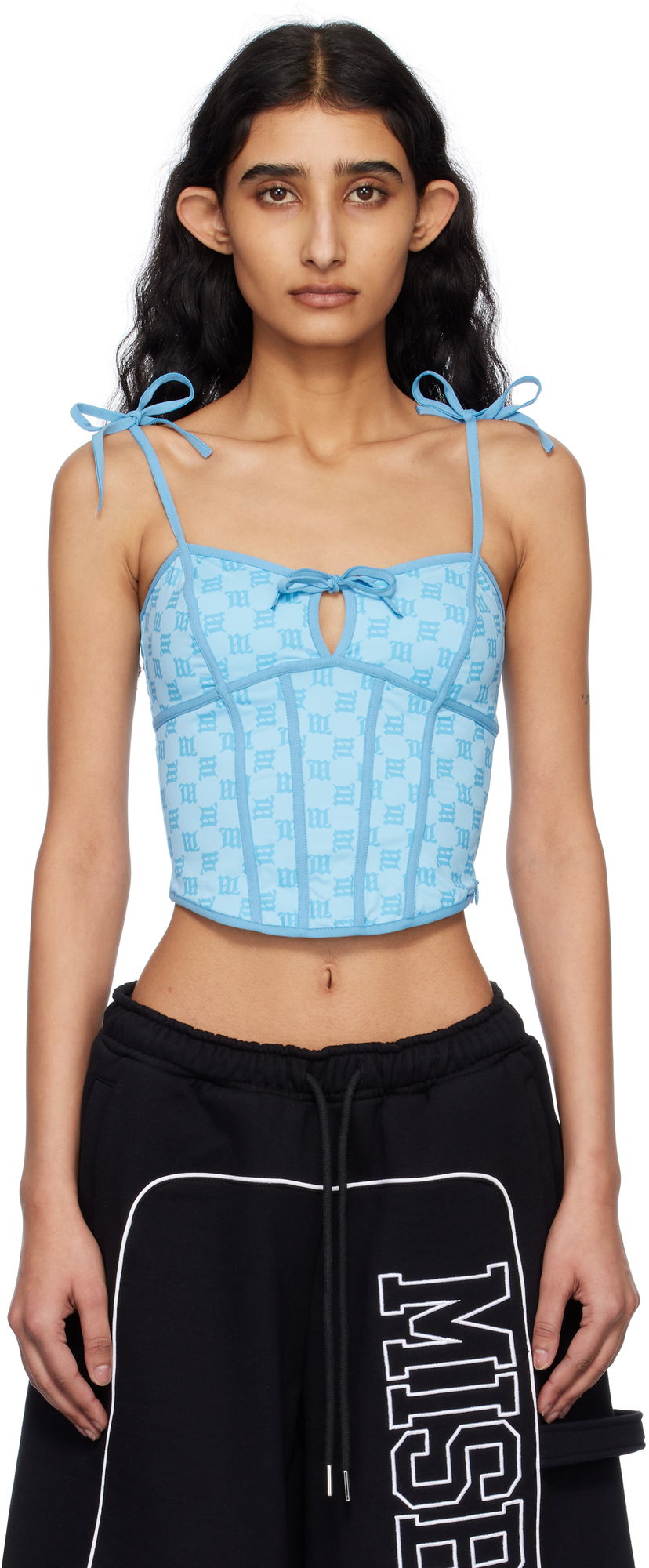Tanktop MISBHV MISBHV Monogram Coquette Tank Top Blå | 250W114