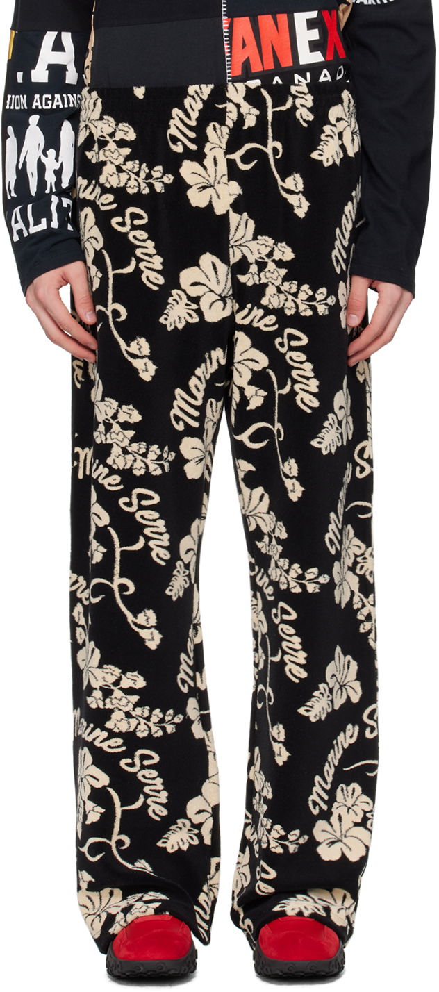 Joggingbukser Marine Serre Jacquard Sweatpants Sort | UPA046 CJER0035