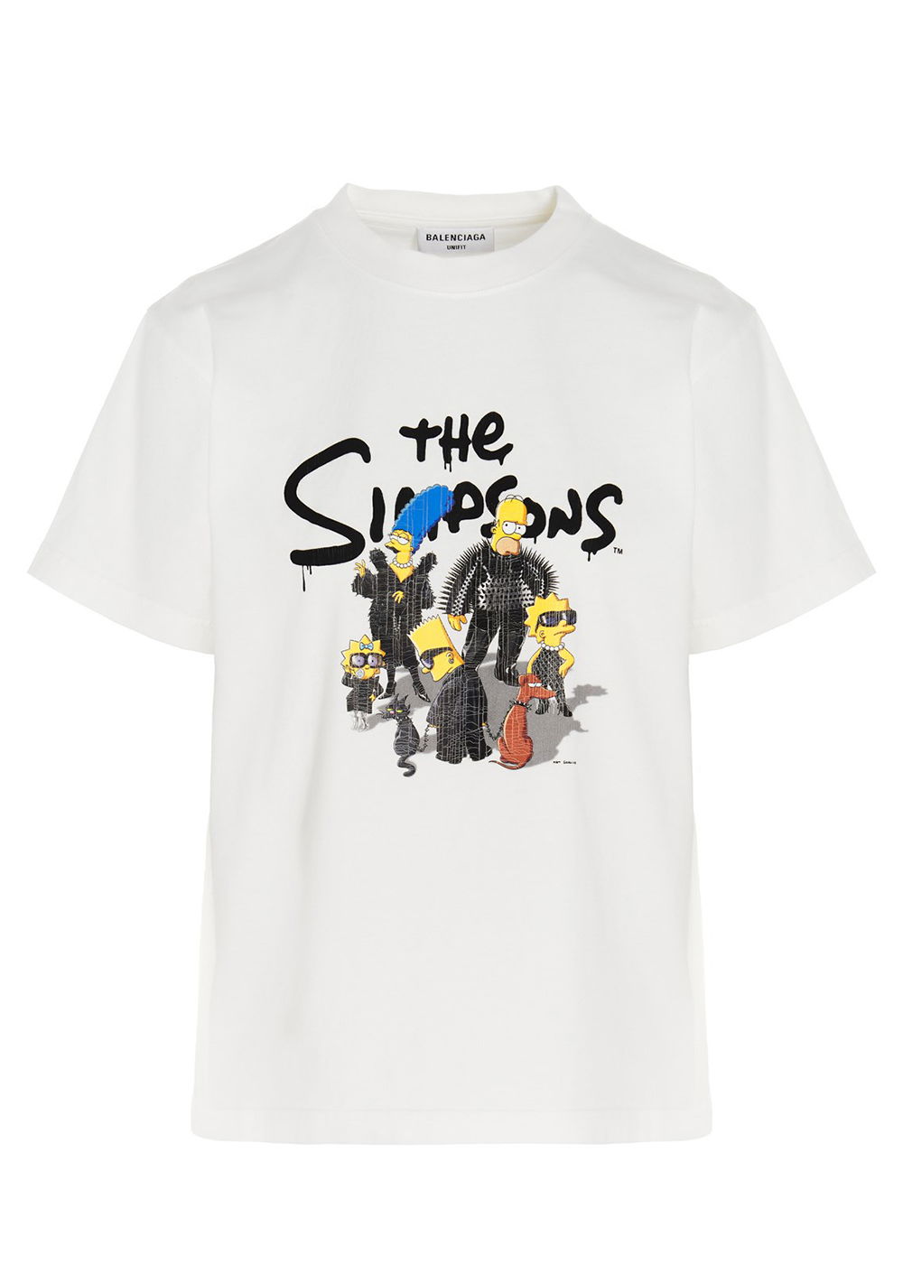 T-shirt Balenciaga The Simpsons x Small Fit T-Shirt Hvid | 670943TLVG70901, 0