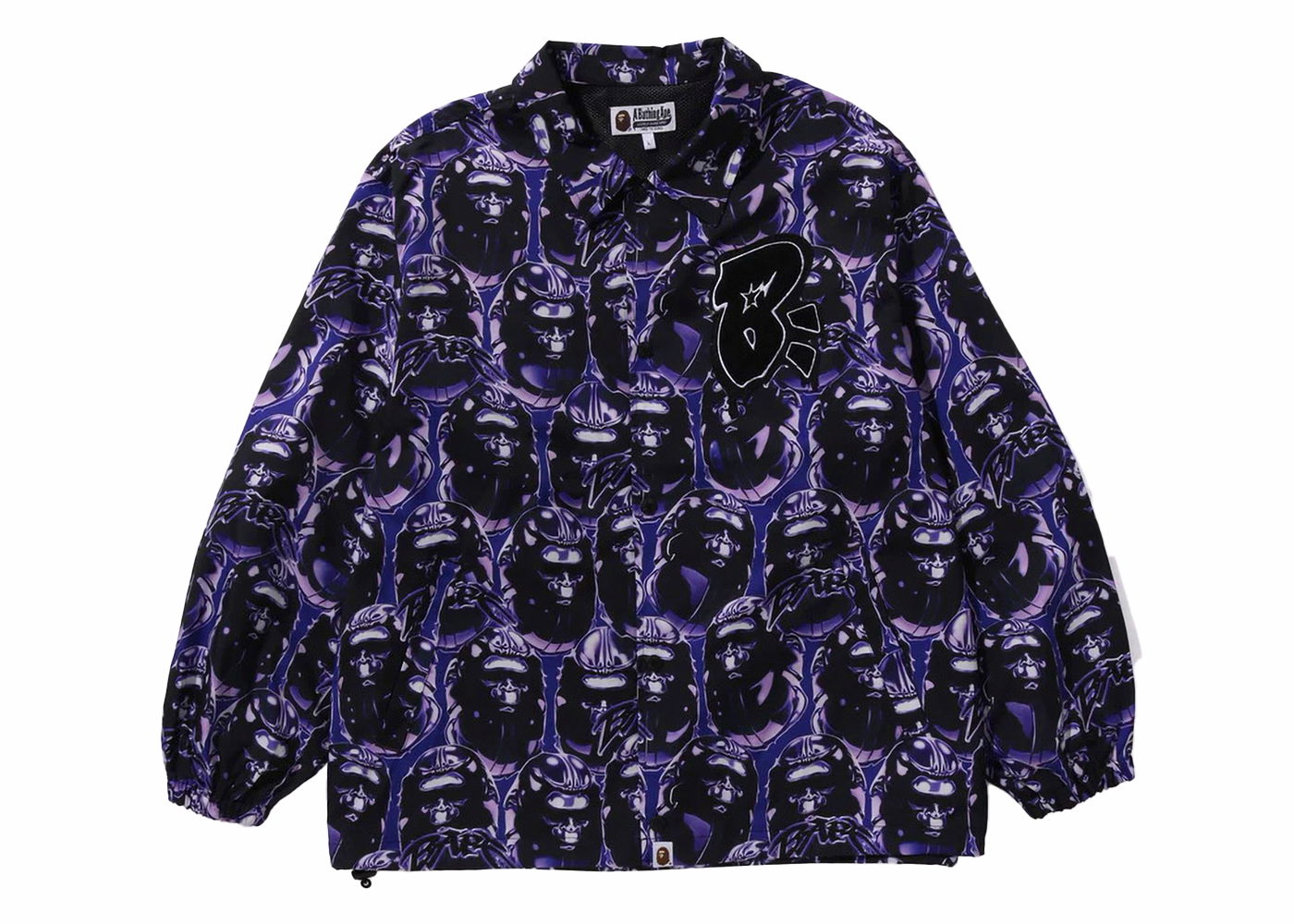 Jakke BAPE BAPE Ape Head Graffiti Coach Jacket Purple Lilla | 1J80-140-005, 0