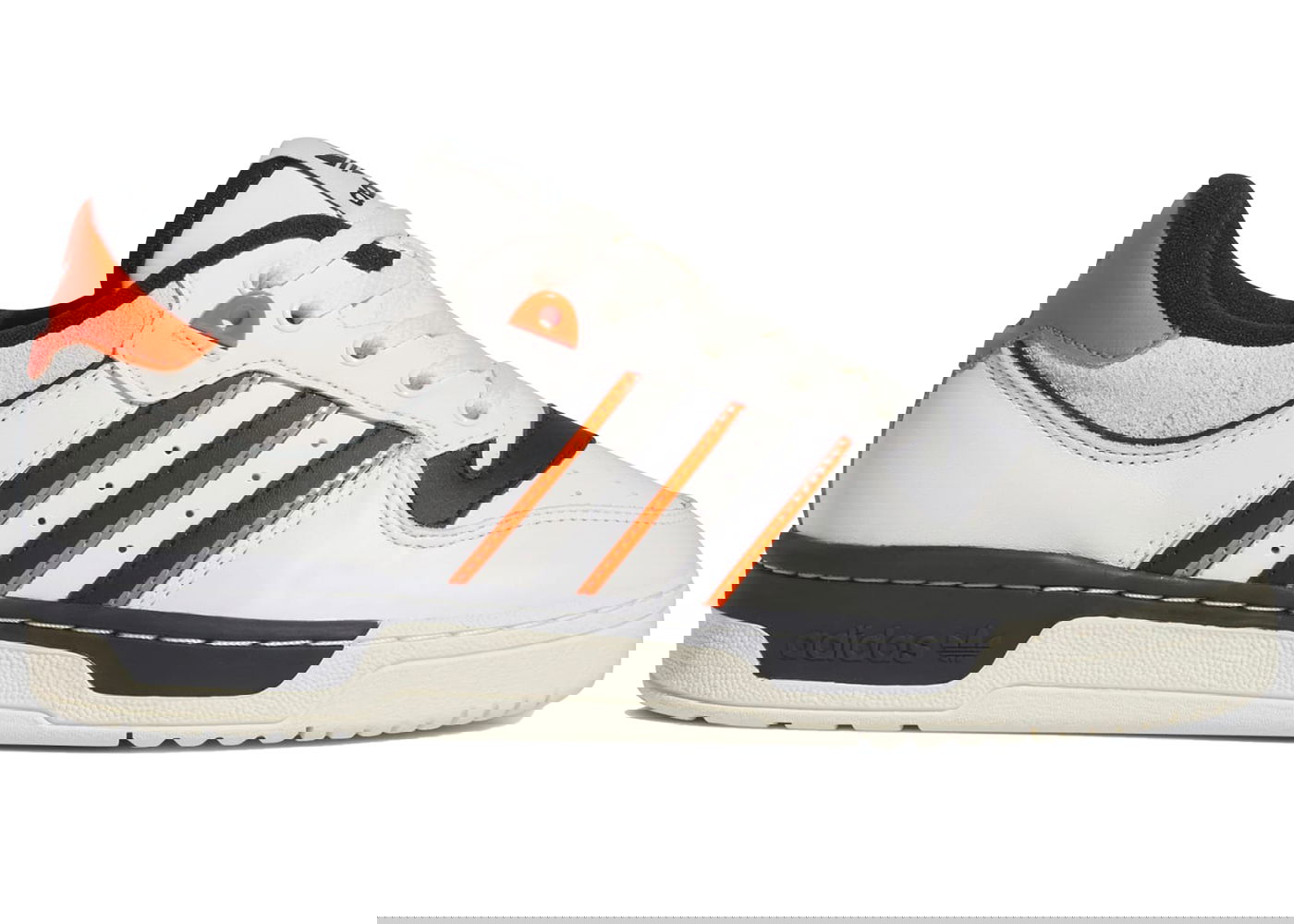 Sneakers og sko adidas Originals Rivalry 86 Low White Black Semi Impact Orange Hvid | IE7140, 0