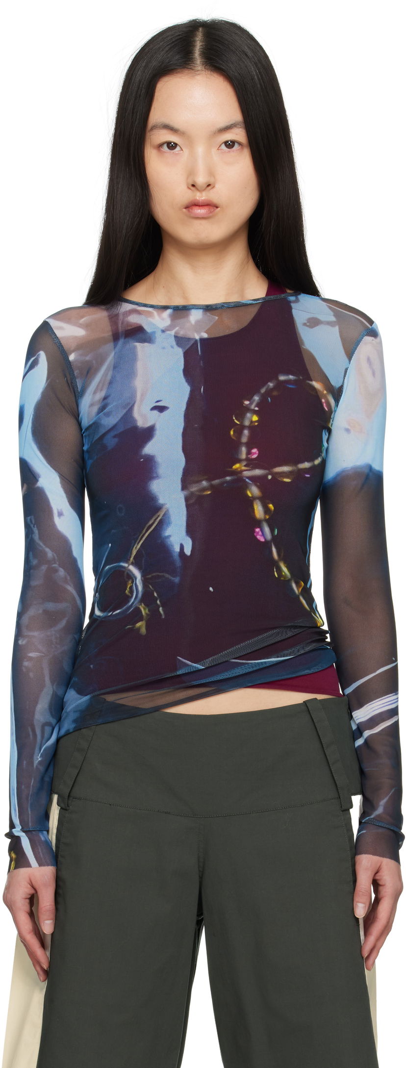 T-shirt Serapis Serapis Shining Gem Mesh T-Shirt Flerfarvet | SS25_ TT_1T