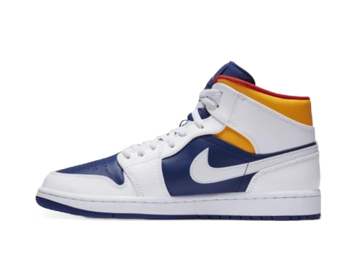 Sneakers og sko Jordan Air Jordan 1 Mid "White Deep Royal Blue" Mørkeblå | 554724-131