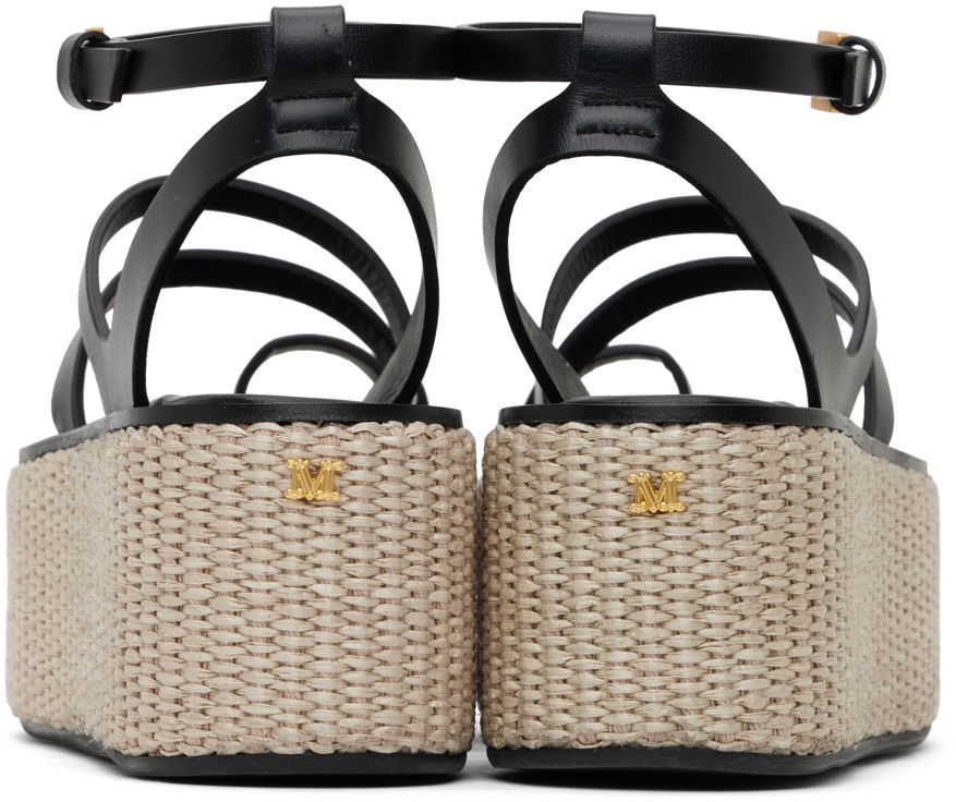 Skopleje Max Mara Max Mara Biarritz Platform Sandals Sort | 2345210338600, 1