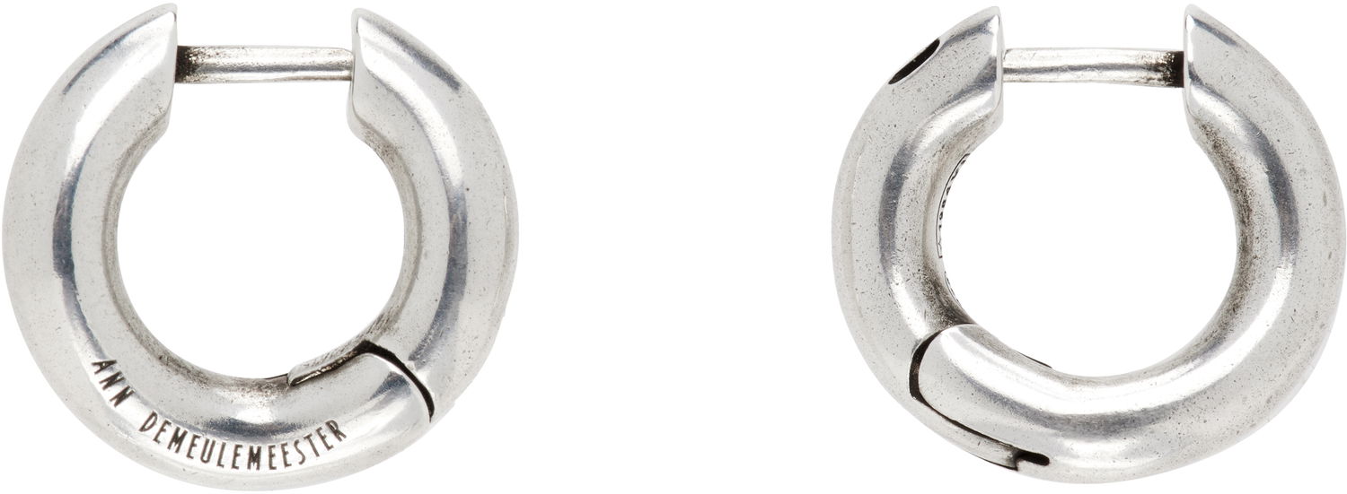 Øreringe Ann Demeulemeester Ann Demeulemeester Mariela Anatomic Silver Loop Earrings Metalisk | 2520-W-JE07-JW020-070, 0