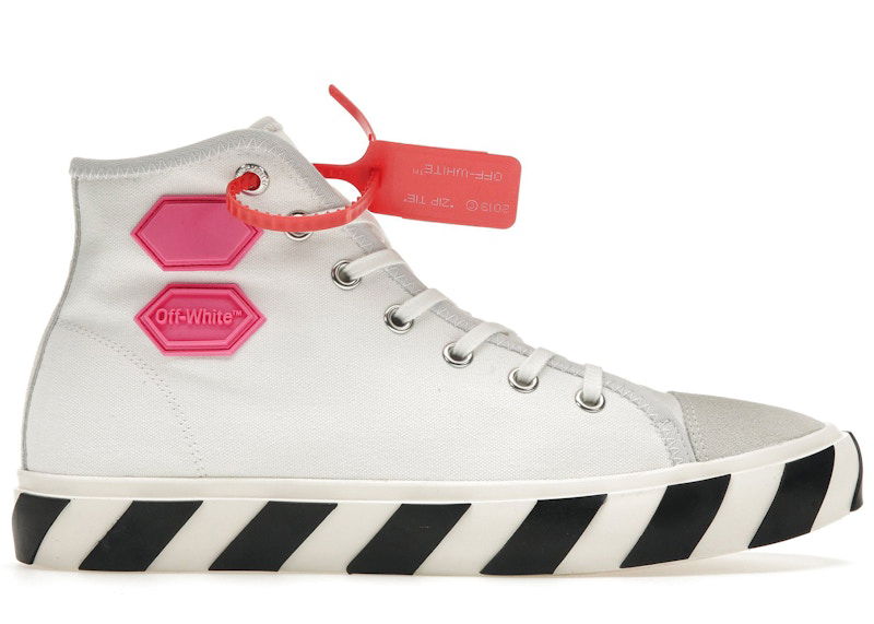 Sneakers og sko Off-White Vulcanized Hi Top White Fuchsia Hvid | OMIA110R19C210350128, 0