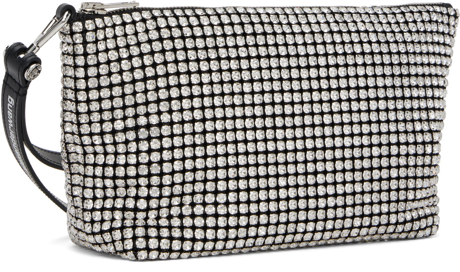 Håndtaske Alexander Wang Alexander Wang Heiress Crystal-Embellished Wristlet Pouch Sort | 70424N13M, 1