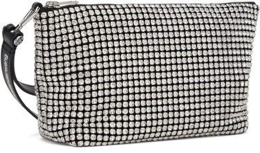 Håndtaske Alexander Wang Alexander Wang Heiress Crystal-Embellished Wristlet Pouch Sort | 70424N13M, 1