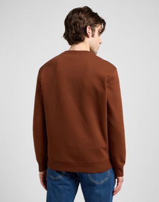 Sweatshirt Lee Regular Patch Crew Sweatshirt Luxe Brun | 112371910, 0