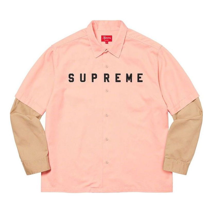 Skjorte Supreme Two Tone Work Shirt Lyserød | SUP-FW20-147