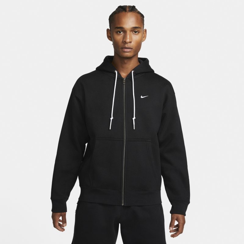 Sweatshirt Nike Solo Swoosh Full-Zip Hoodie Sort | DR0403-010, 1