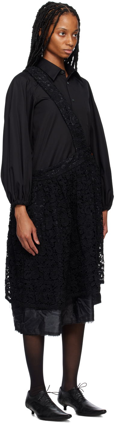 Kjole Comme des Garçons Comme des Garçons Floral Lace Midi Skirt Sort | RK-A004-051, 1
