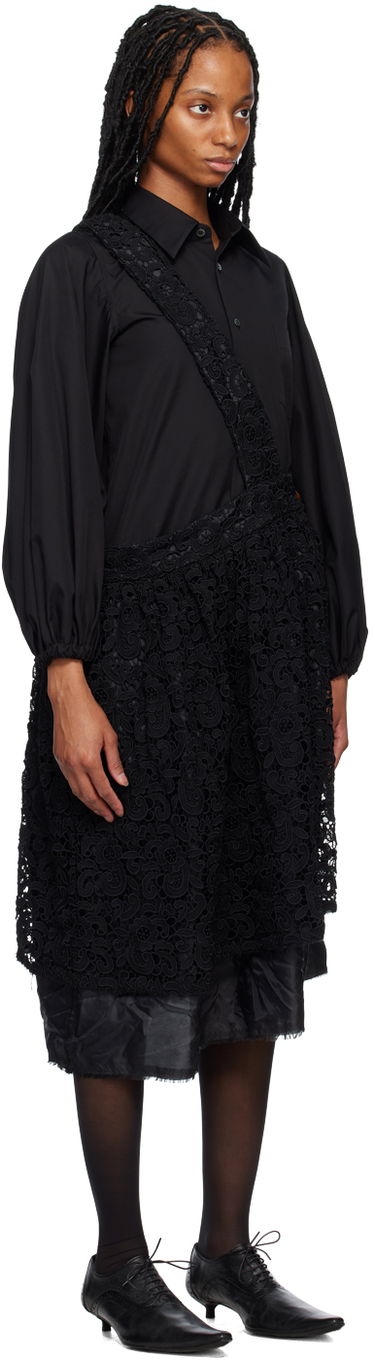 Kjole Comme des Garçons Comme des Garçons Floral Lace Midi Skirt Sort | RK-A004-051, 1