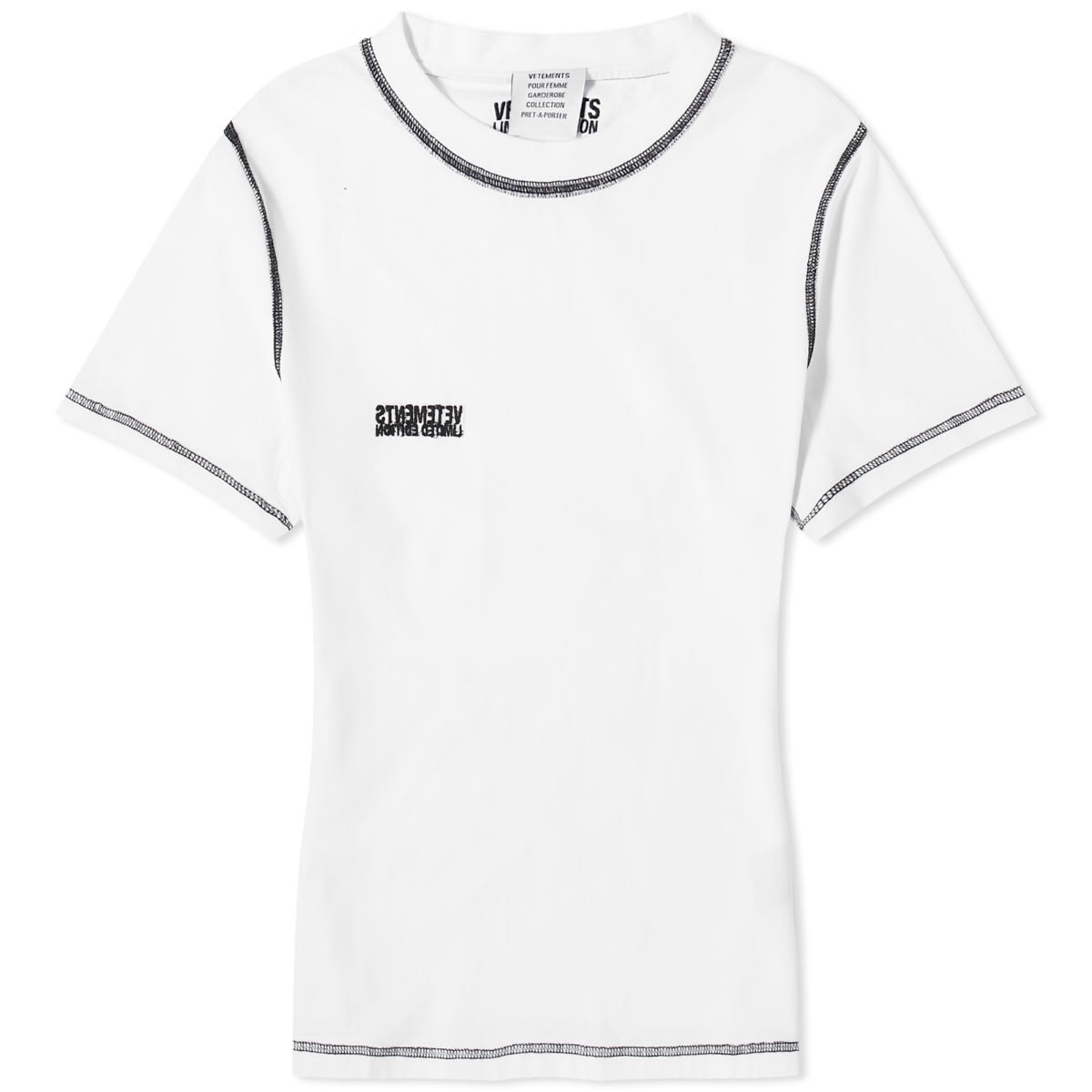 T-shirt VETEMENTS Embroidered Logo T-Shirt Hvid | WE64TR800WB, 0