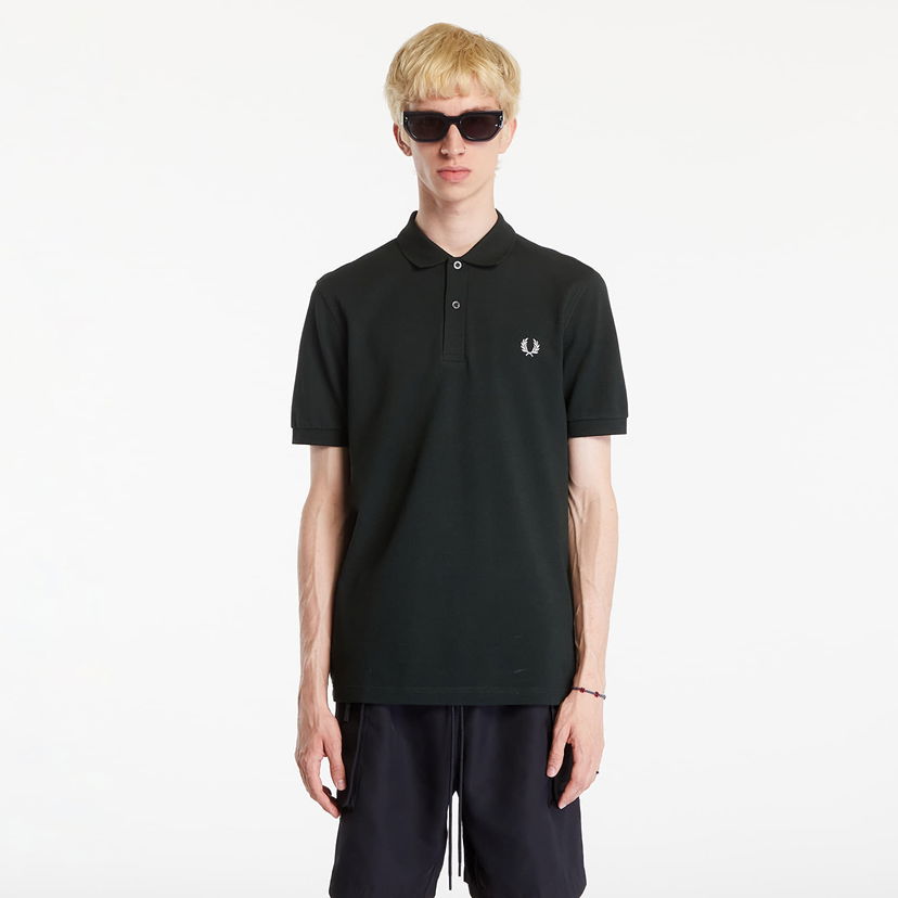 Polo skjorte Fred Perry The Polo Short Sleeve Tee Night Green/ Snow White Sort | M6000 T50