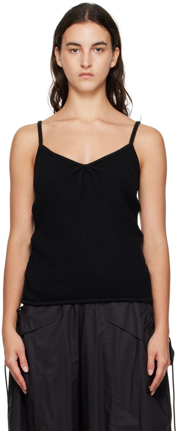 Tanktop We11done We11done V-Neck Knit Camisole Sort | WD-KT3-23-607-W-BK