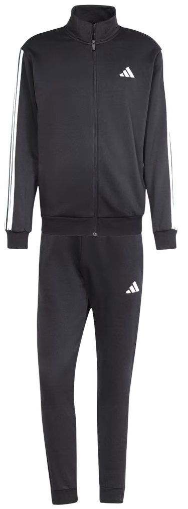 Træningsdragt adidas Performance Sportswear Basic 3-Stripes Fleece Track Suit Sort | JI8878, 2
