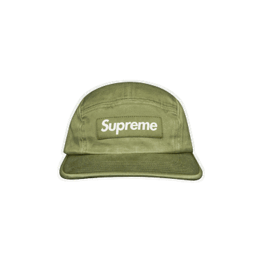 Kasket Supreme Washed Chino Twill Camp Cap Grøn | SS21H52 LIGHT OLIVE, 0