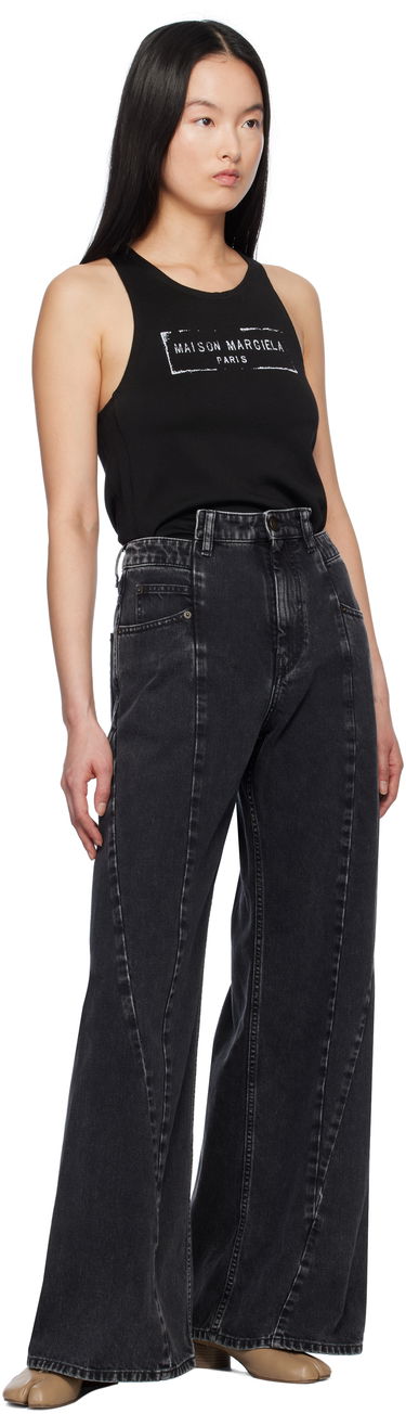 Jeans Maison Margiela Maison Margiela 5 Pocket Wide Leg Jeans Sort | S51LA0133 S30496, 3