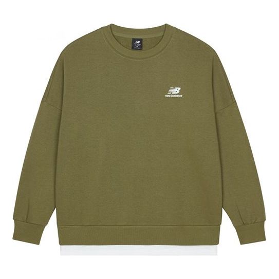 Sweater New Balance Alphabet Logo Round Neck Sweatshirt Grøn | AMT13345-OV