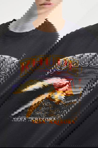 T-shirt Rhude Mesa Stallion Long-Sleeved T-Shirt with Graphic Print Sort | RHFW25TT08012, 3