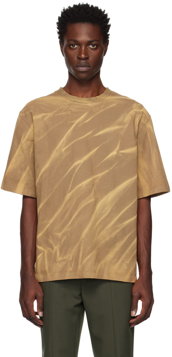 T-shirt Dion Lee Crinkled Sunfade T-Shirt Beige | C3092R23, 0