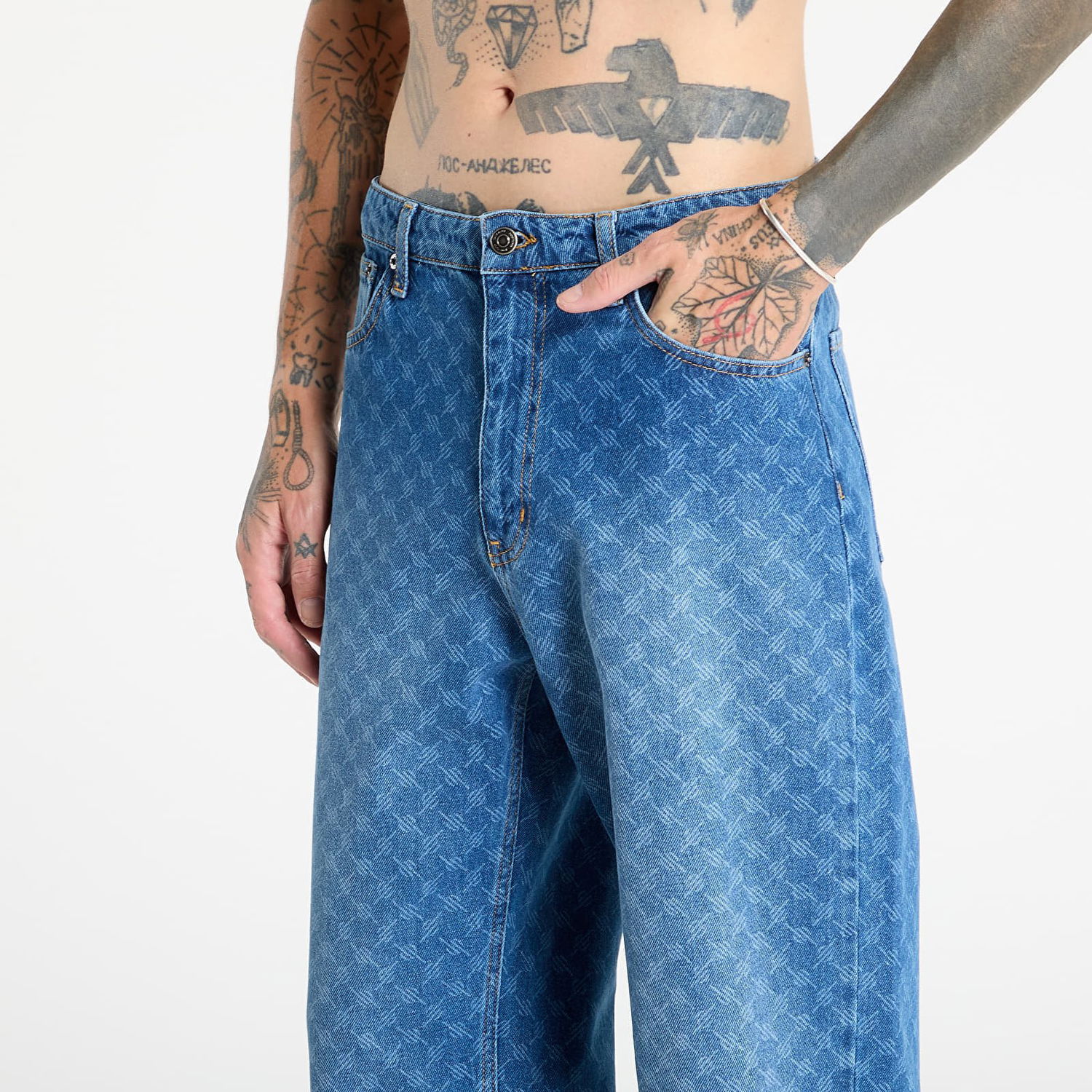 Jeans DAILY PAPER Daily Paper Amba Monogram Jeans Blå | 2411167, 1