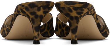 Tilbehør Gianvito Rossi Gianvito Rossi Elle 55 Suede Leopard Print Mules Brun | G15110.55RIC.CMD, 1