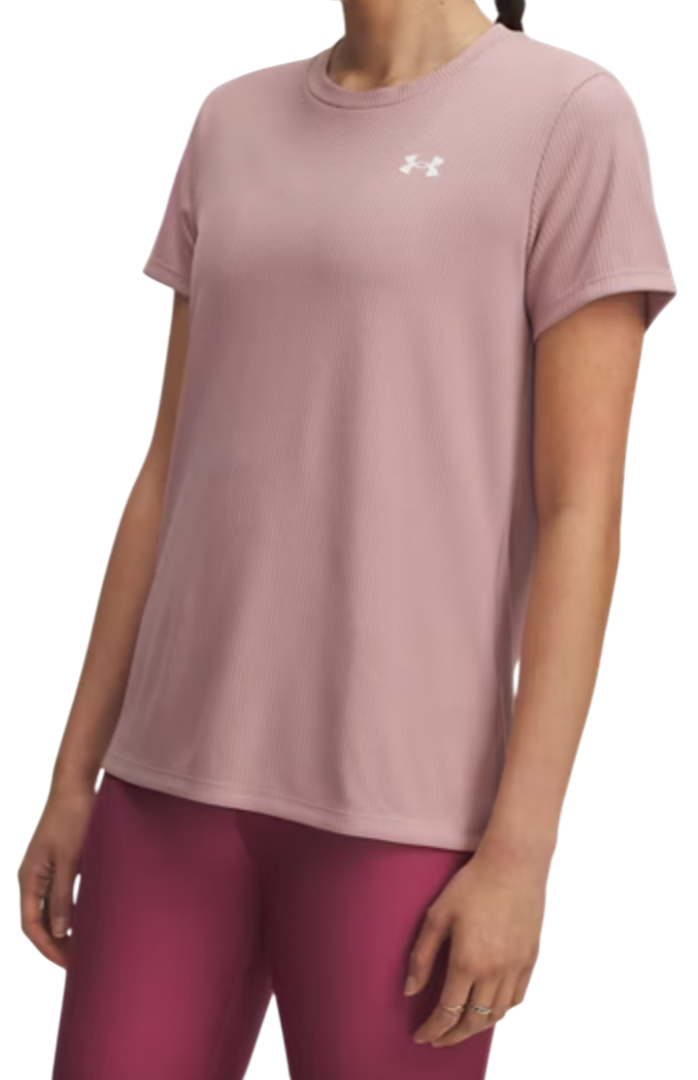 T-shirt Under Armour Under Armour Tech Rib Short Sleeve T-Shirt Lyserød | 1389852-673