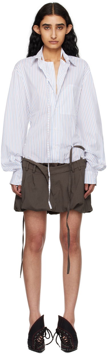 Kjole Ottolinger Ottolinger Striped Shirt Deconstructed Minidress Flerfarvet | 1103201, 0