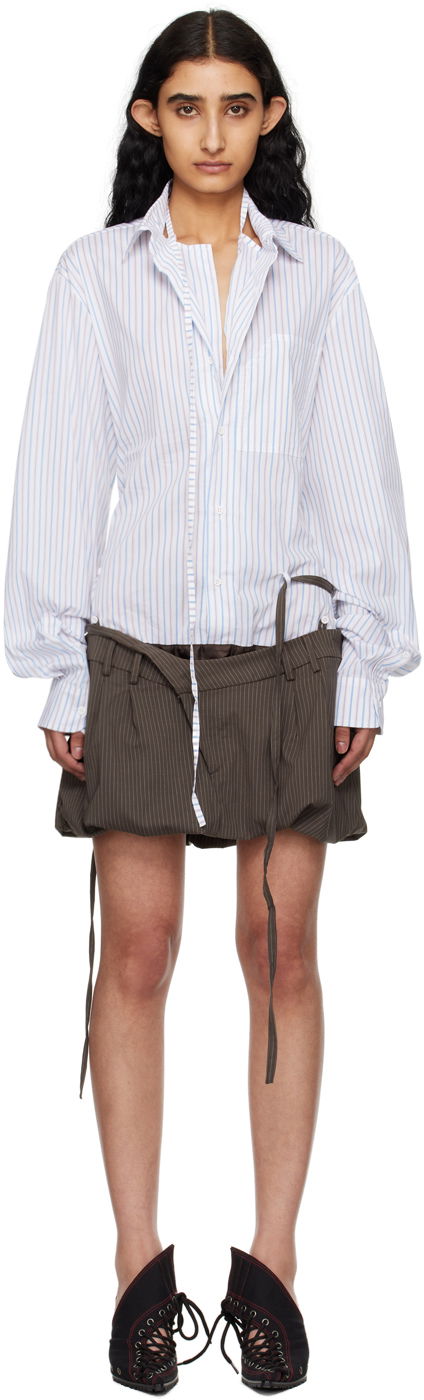 Kjole Ottolinger Ottolinger Striped Shirt Deconstructed Minidress Flerfarvet | 1103201