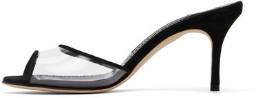 Tilbehør Manolo Blahnik Manolo Blahnik Jadifa PVC Heeled Mules Sort | 422-1418, 2