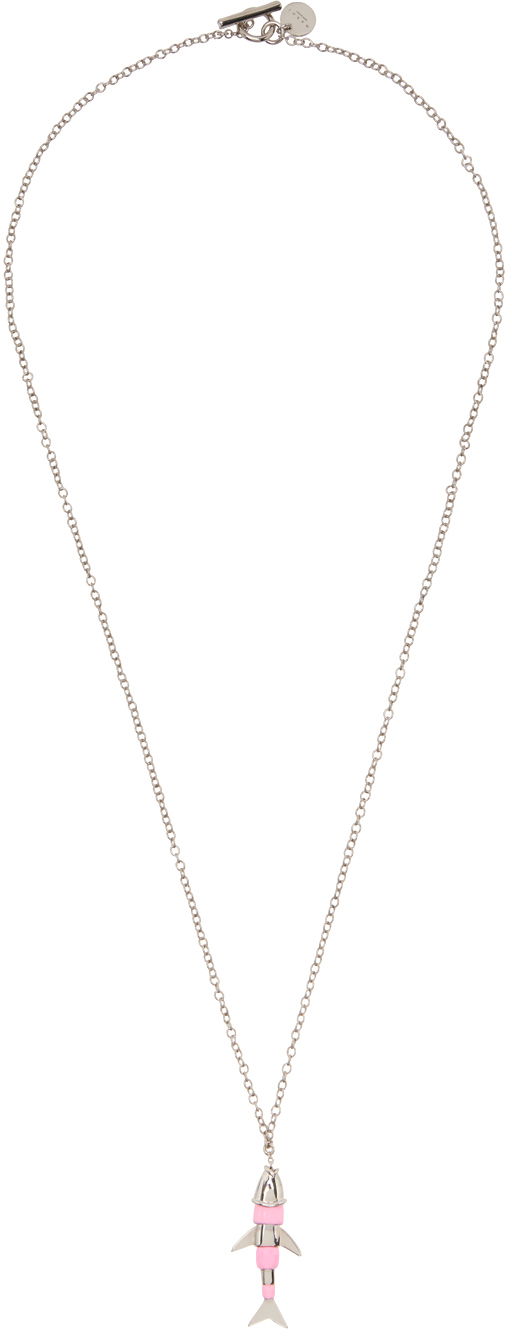 Halskæde Marni Fish Charm Necklace Grå | COZB0107A0 M2000, 0
