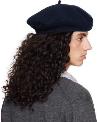 Baret Maison Margiela Maison Margiela Heavy Wool Beret Mørkeblå | S50TC0075 M13115, 2