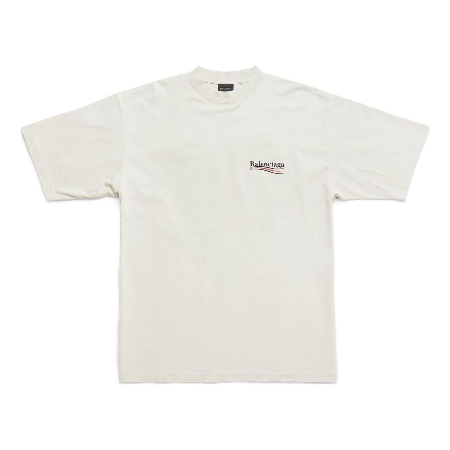 T-shirt Balenciaga Political Campaign Large Fit T-Shirt Hvid | 641675TNVG59170, 0