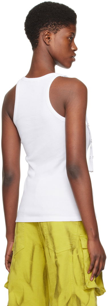 Tanktop The Attico Attico Studded Tank Top Hvid | 241WCT229 J038, 2