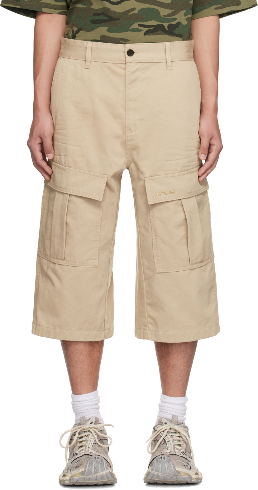 Shorts We11done We11done Cargo Chino Shorts Beige | WD-PT0-25-226-M-BG