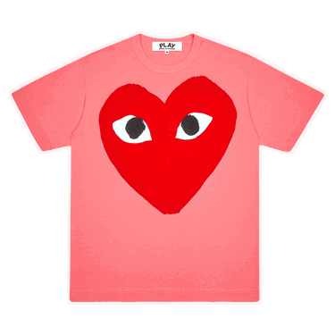 T-shirt Comme des Garçons PLAY Pastelle Red Logo T-Shirt Lyserød | AZ T274 051 3, 0