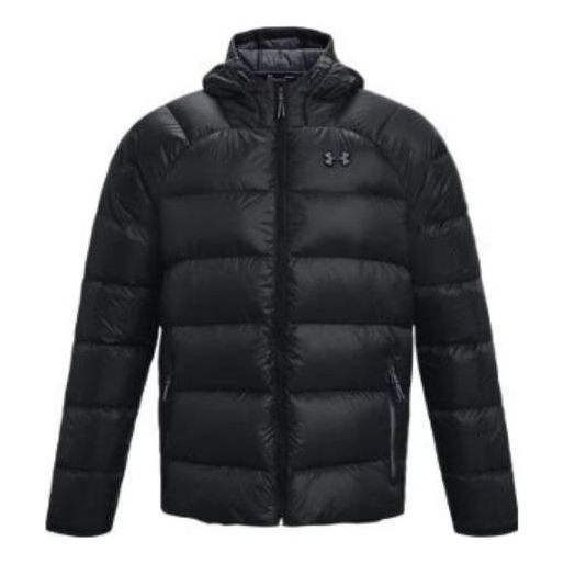 Puffer jakke Under Armour Men's Hooded Down Jacket Sort | 1364903-003, 0