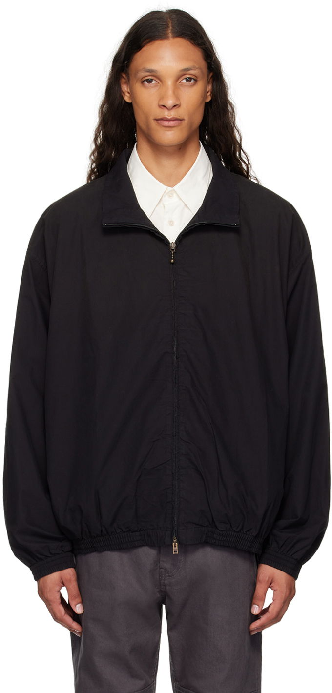 Vindjakke Acne Studios Printed Logo Zipper Jacket Sort | B90791-, 0