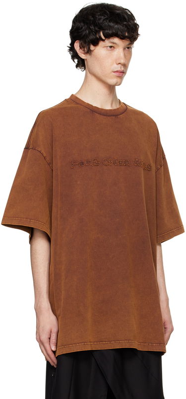 T-shirt Feng Chen Wang Feng Chen Wang Washed Logo T-Shirt Brun | FUF18TS07, 1