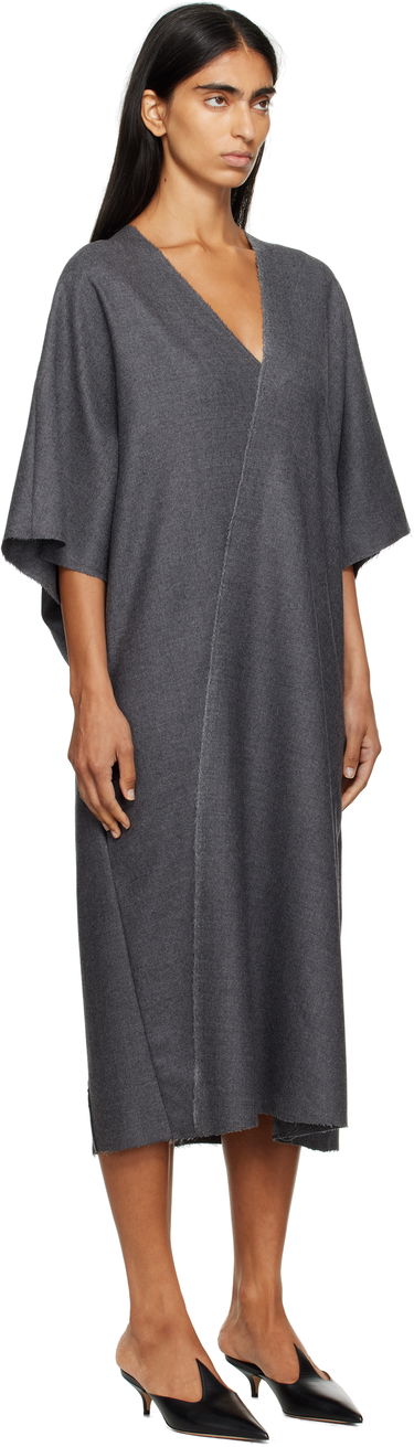 Kjole Maison Margiela MM6 Maison Margiela Raw Edge Midi Dress Grå | S52DD0066 M35466, 1