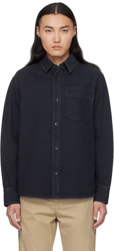 Skjorte A.P.C. Chest Pocket Overshirt Mørkeblå | COGZV-H02918, 0
