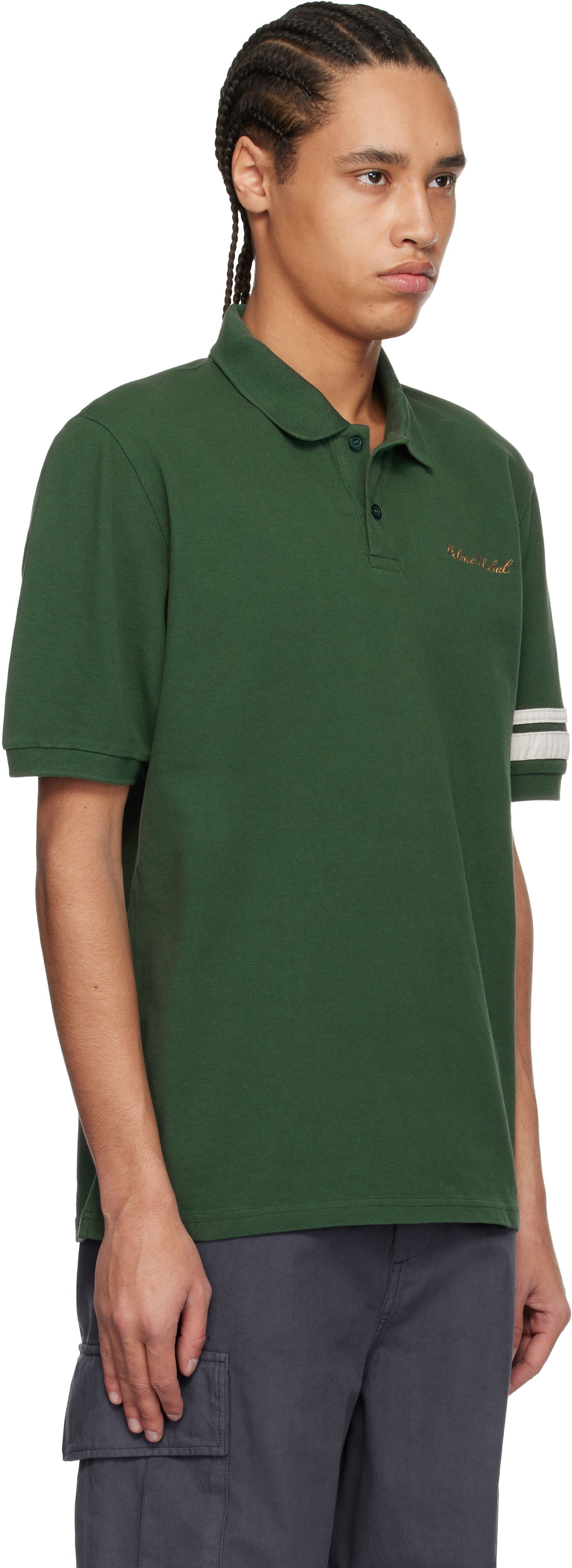 Polo skjorte Palmes Palmes 'Global' Pique Polo Grøn | P10-0045-777, 1