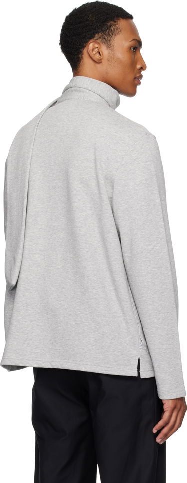 Sweatshirt Maison Margiela MM6 Maison Margiela Long Sleeve Sweatshirt with Attached Scarf Grå | SH0NH0015 M25013, 2
