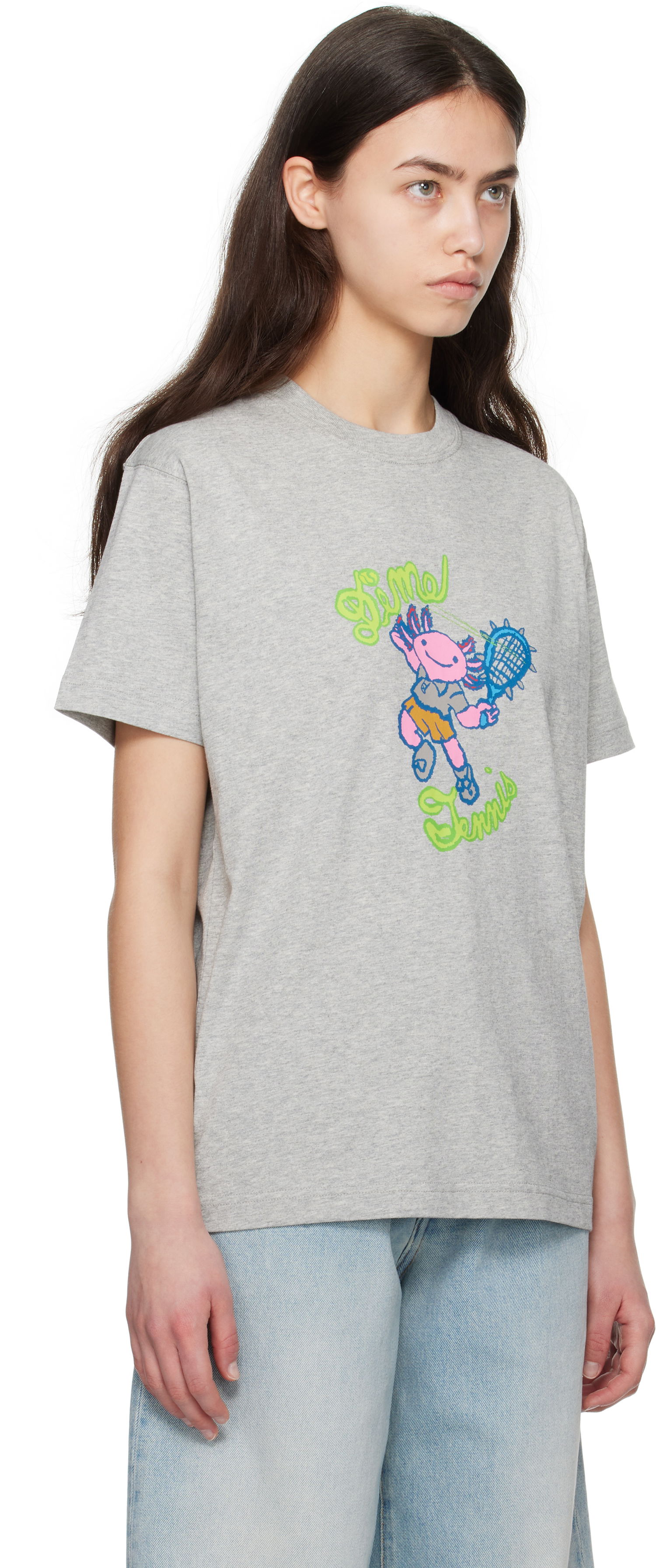 T-shirt Dime Dime Axolotl Graphic T-Shirt Grå | DIME2SP2551GRY, 1
