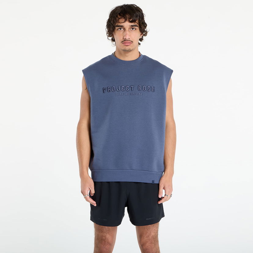 Sweatshirt Under Armour Project Rock Icon Sleeveless Sweatshirt Blå | 6005012-044
